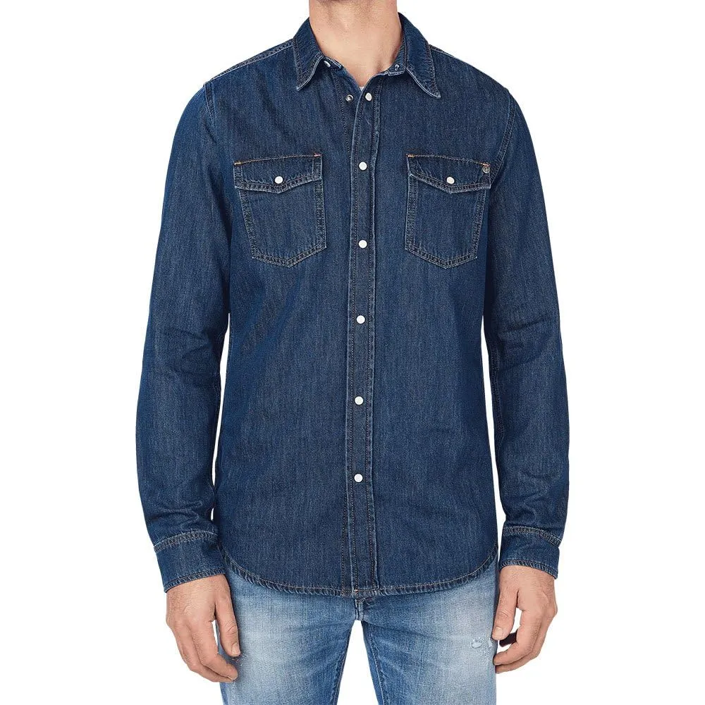 Pepe Jeans Hammond camicia jeans uomo blu denim-ht8