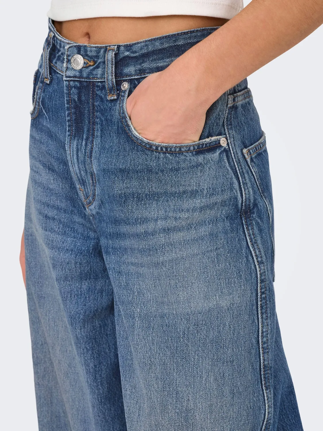 ONLY Kogcomet Jeans Wide Leg Dark Blue Denim M 30L