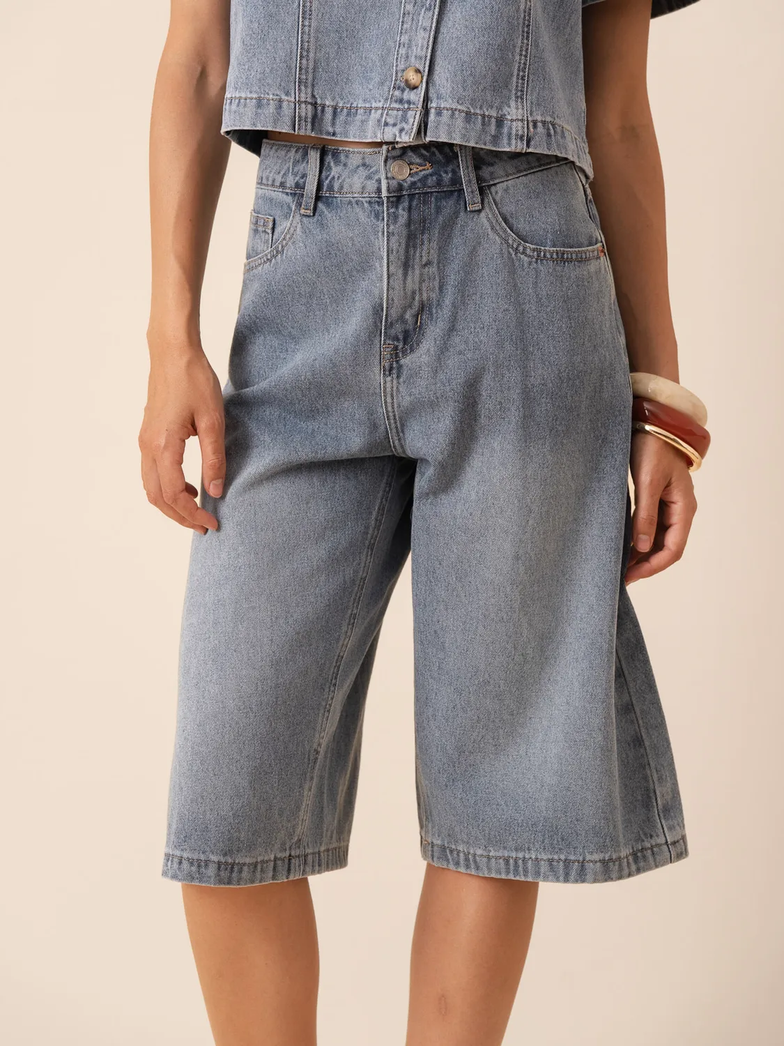 Oraije Serena Bermuda Denim Blu Vintage
