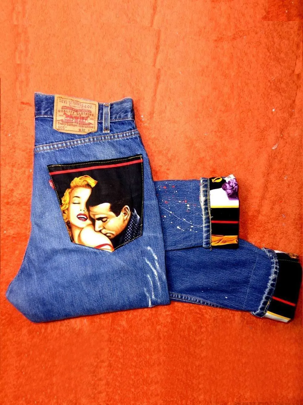 Levi’s Vintage Marilyn jeans vernice custom