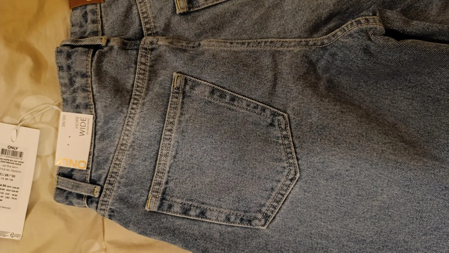 ONLY Onlhope Wide Leg jeans donna vita alta