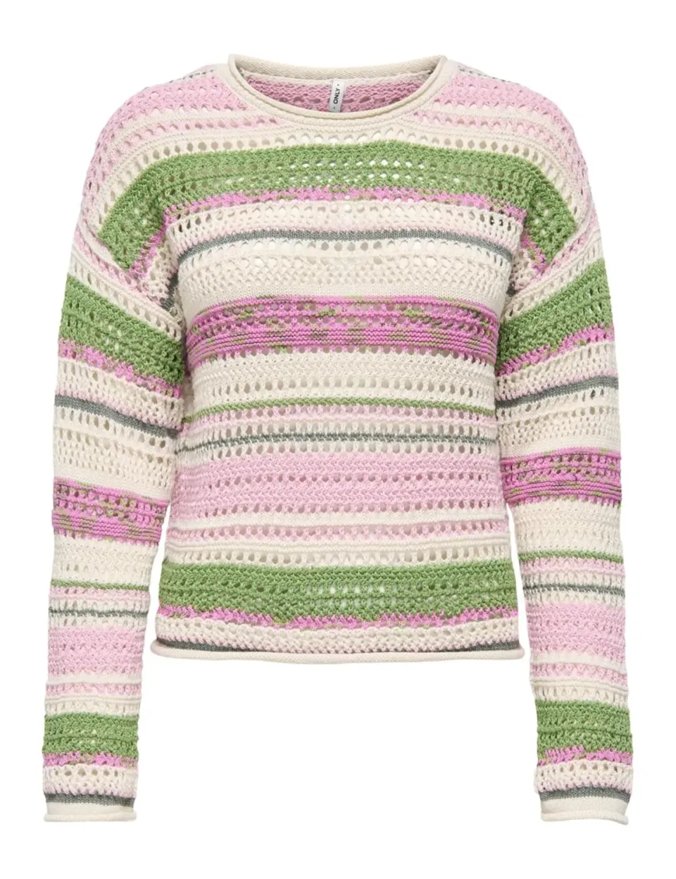ONLY Onlamelie LS Structure Multi O-Neck maglione betulla S