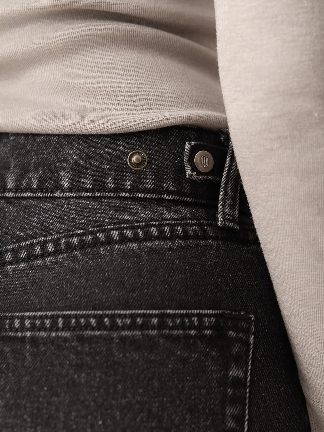 Oraije Noa Jeans Wide Donna Grigio Vita Regolabile