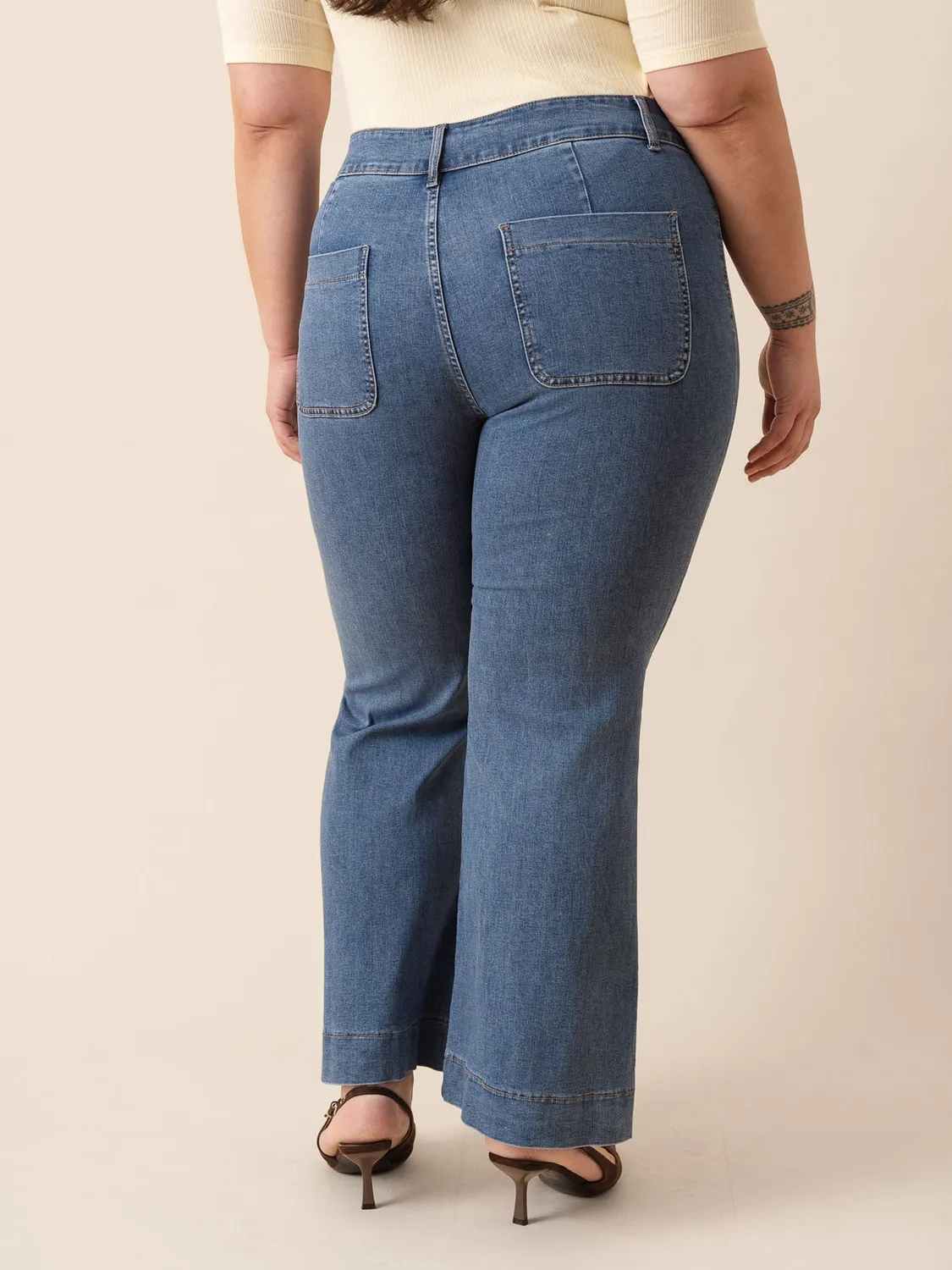 Oraije Elenette jeans flare blu stone