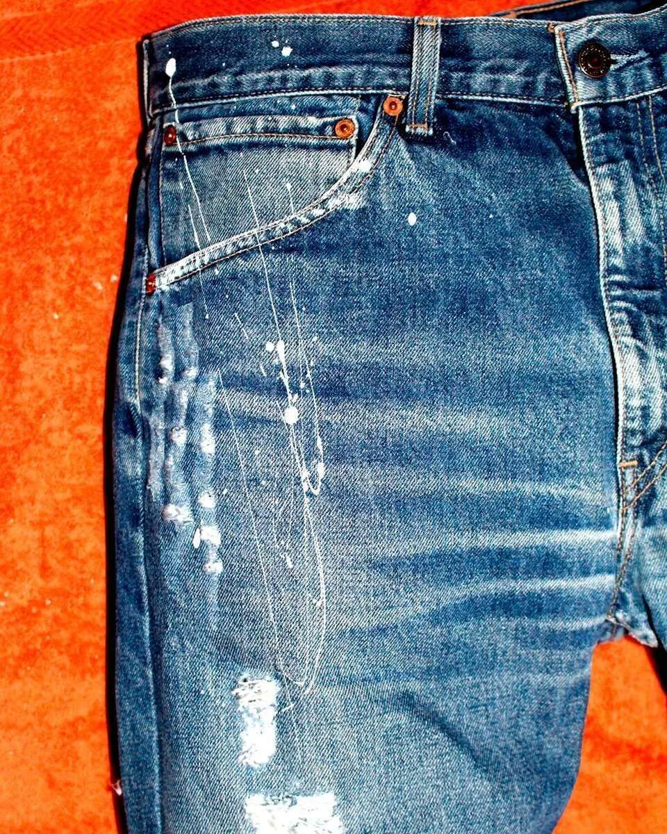 Never Say Never Levi's Vintage 07 jeans destroyed vernice