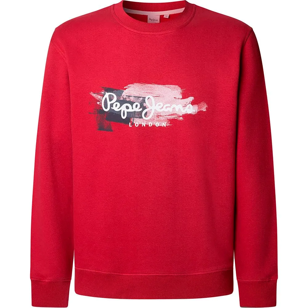 Pepe Jeans Trey Crew felpa uomo blu M logo petto