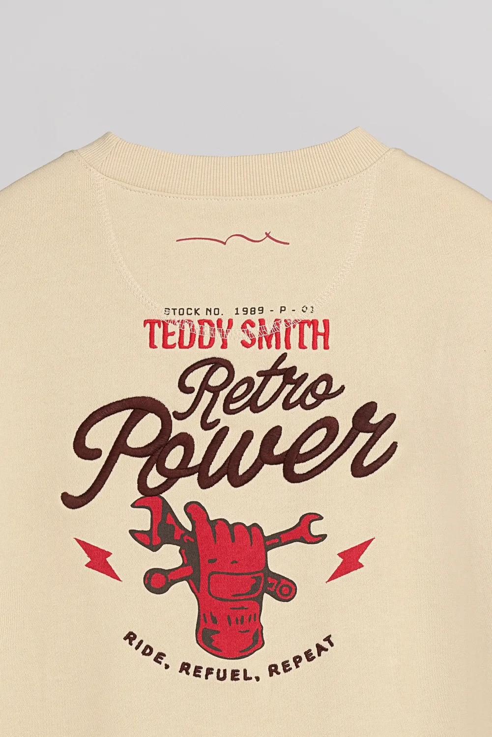 Teddy Smith S-Asha RC JR felpa beige chiaro bambino