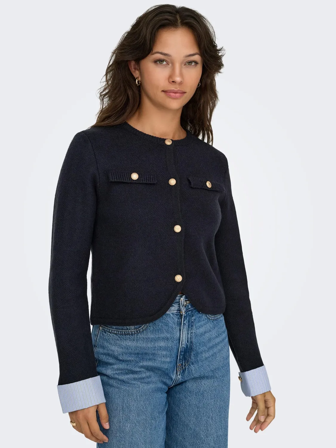 ONLY Onlaustin giacca maglia scollo rotondo pacco da 1