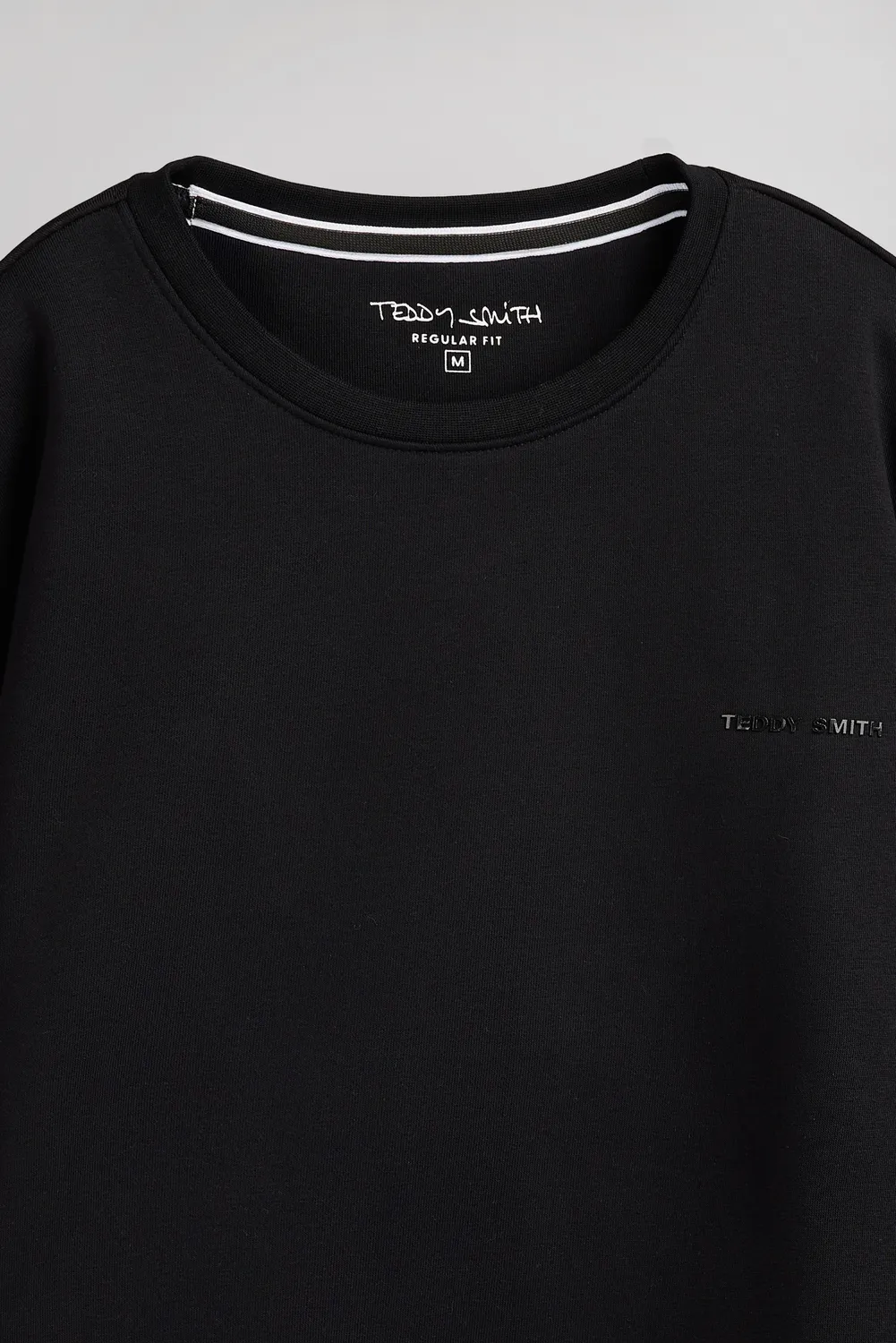 Teddy Smith S-Nark RC felpa uomo nero girocollo felpata
