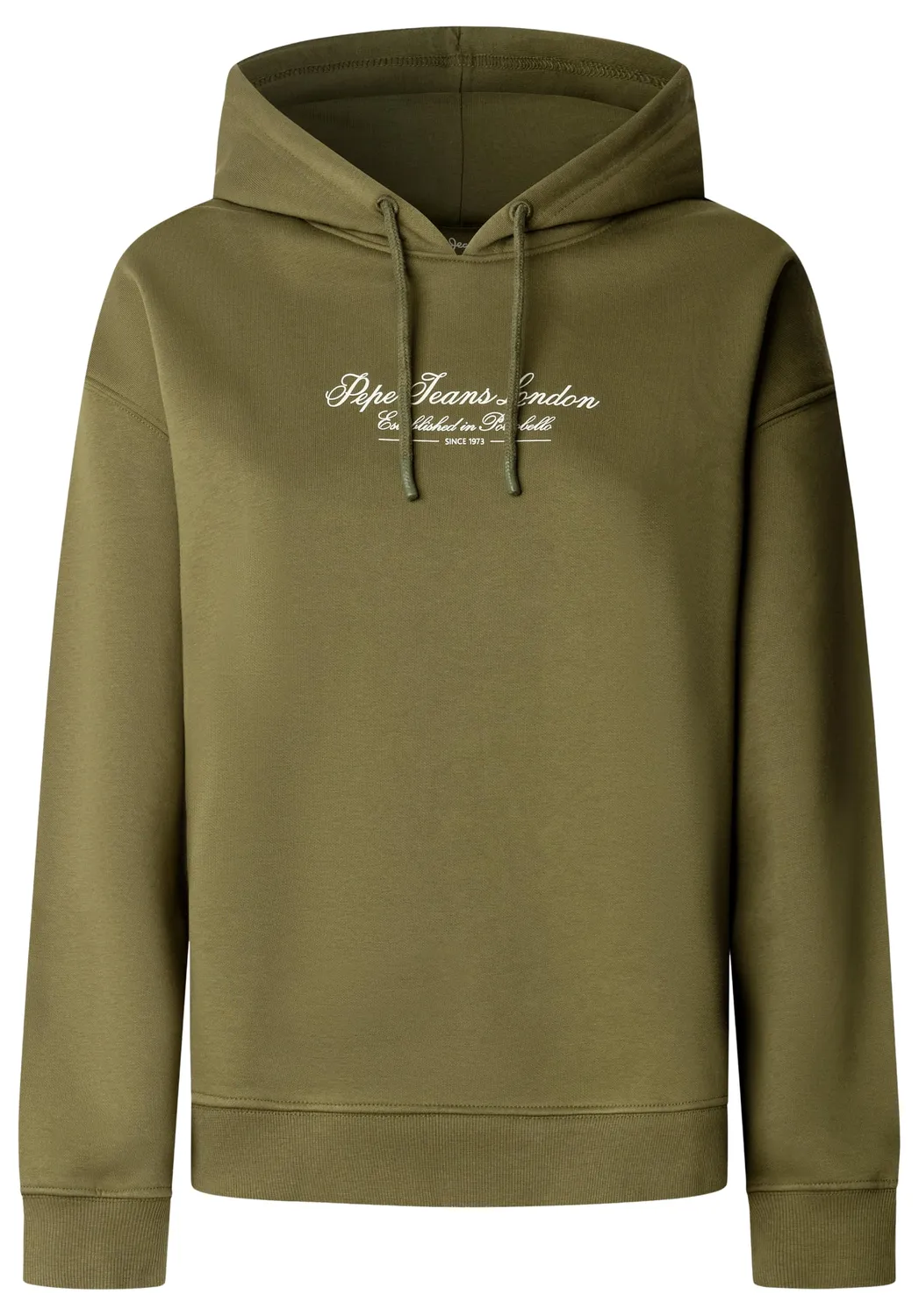 Pepe Jeans Center Logo Hoodie felpa donna cappuccio stampa
