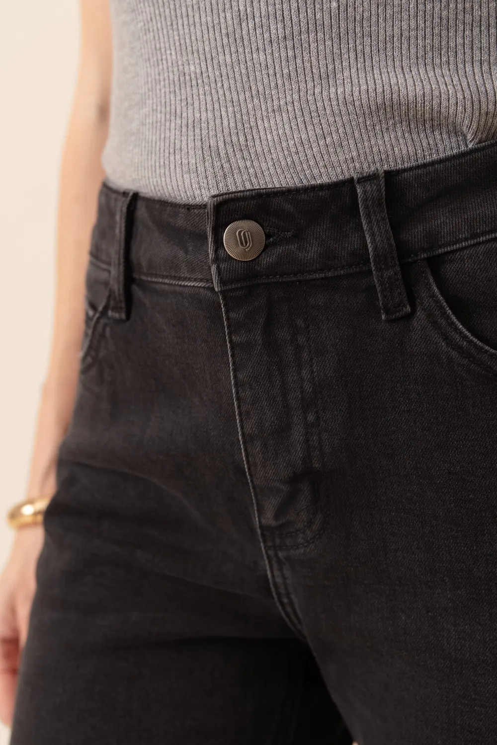 Oraije Mia jeans mom fit grigio scuro petite