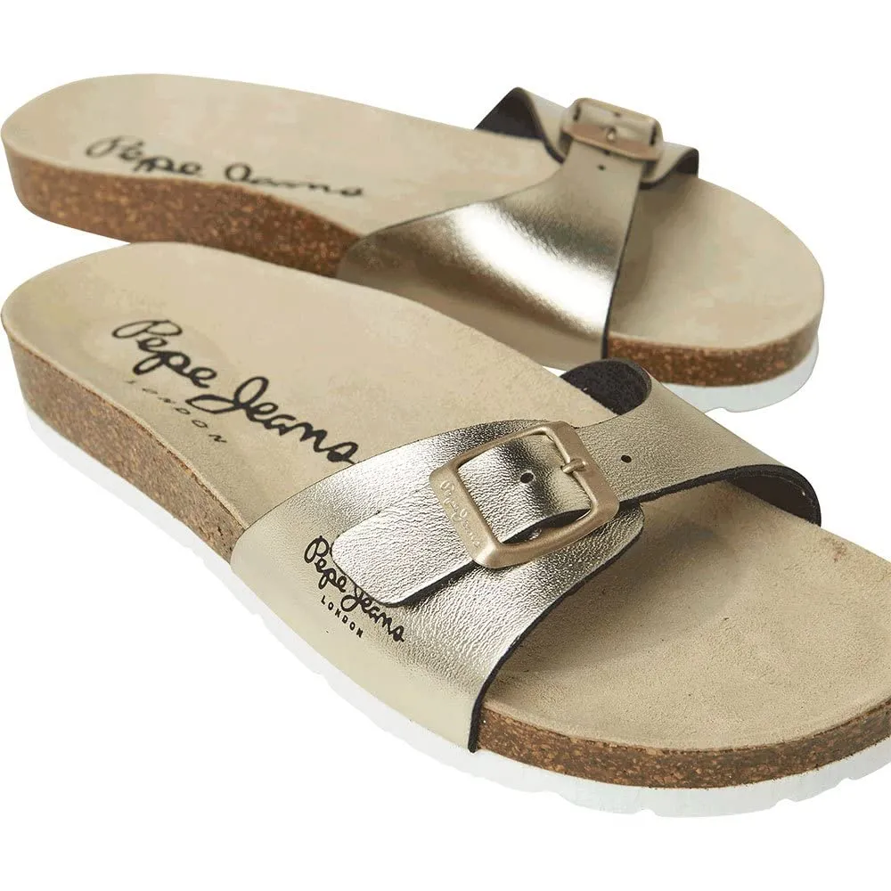 Pepe Jeans Oban Metal W sandali giallo dorato sughero
