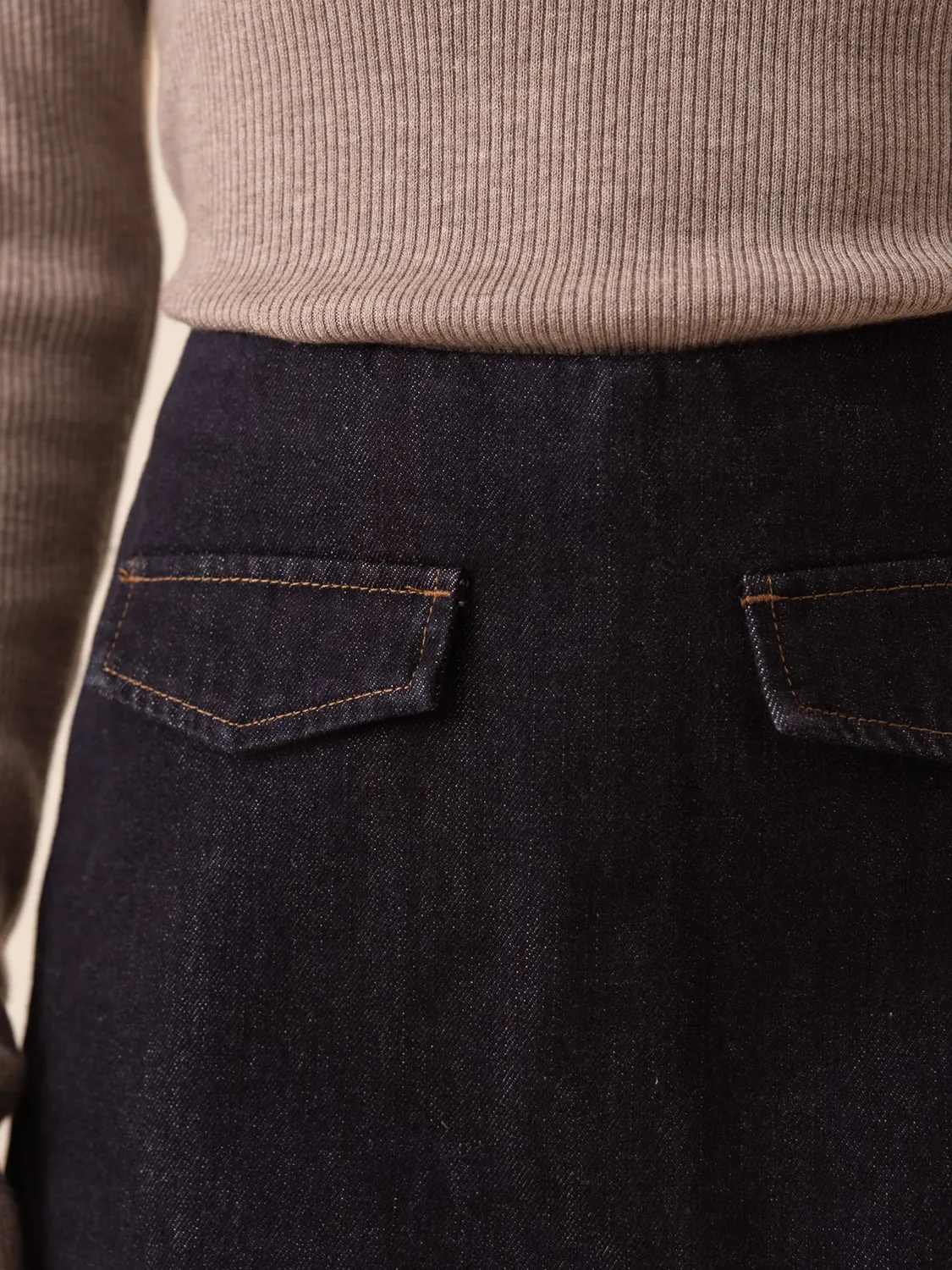 Oraije James gonna shorts minigonna denim grezzo