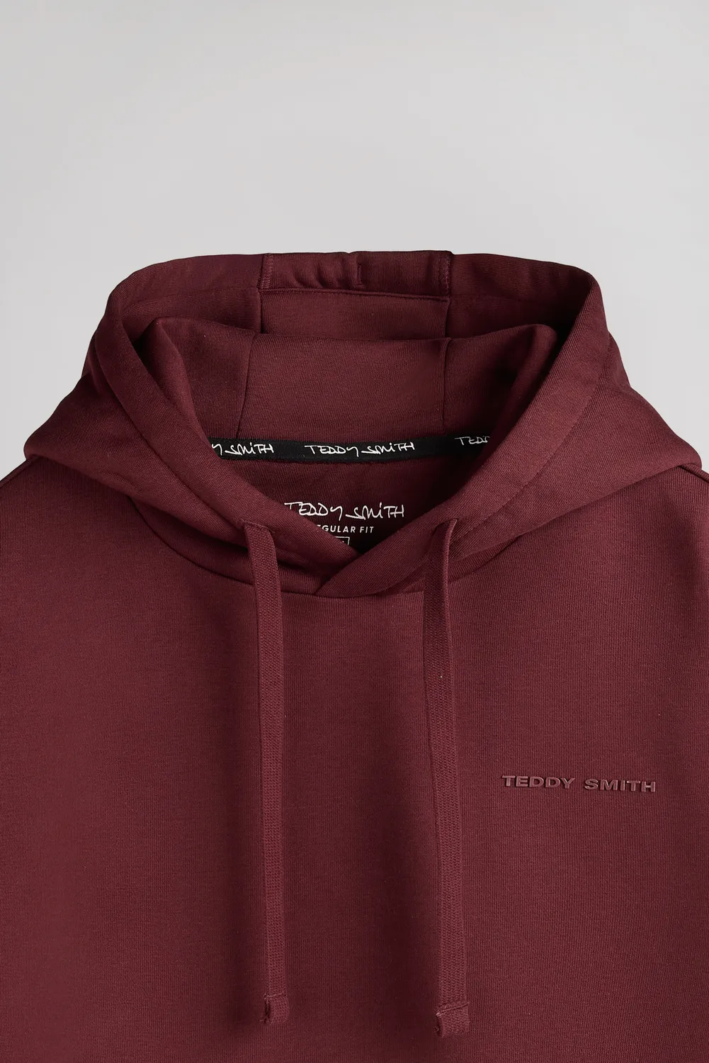 Teddy Smith S-Nark Hoody felpa Bordeaux Foncé cappuccio