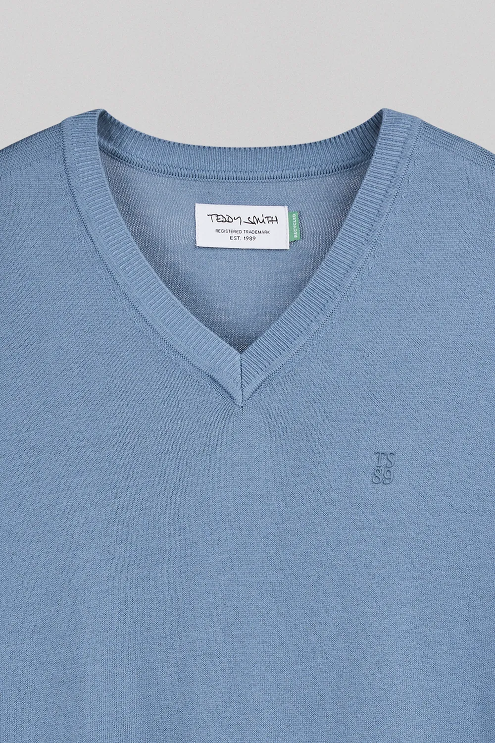 Teddy Smith P-Martin Pull uomo blu maglia fine scollo V