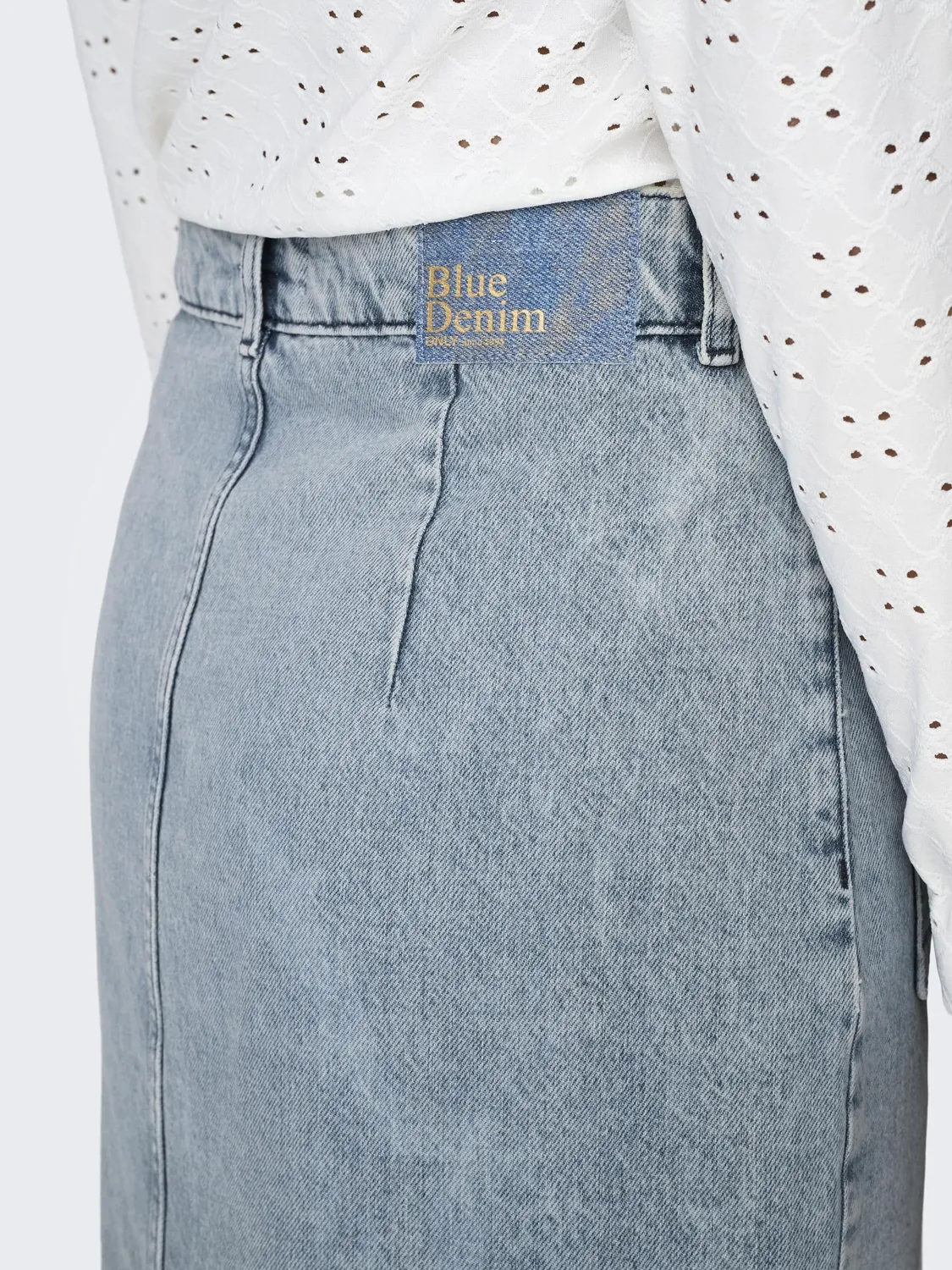 ONLY Onllilian gonna jeans S vita alta midi