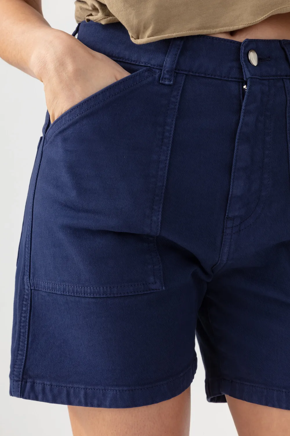 Acquaverde Mary Shorts Indigo Cargo Vita Alta