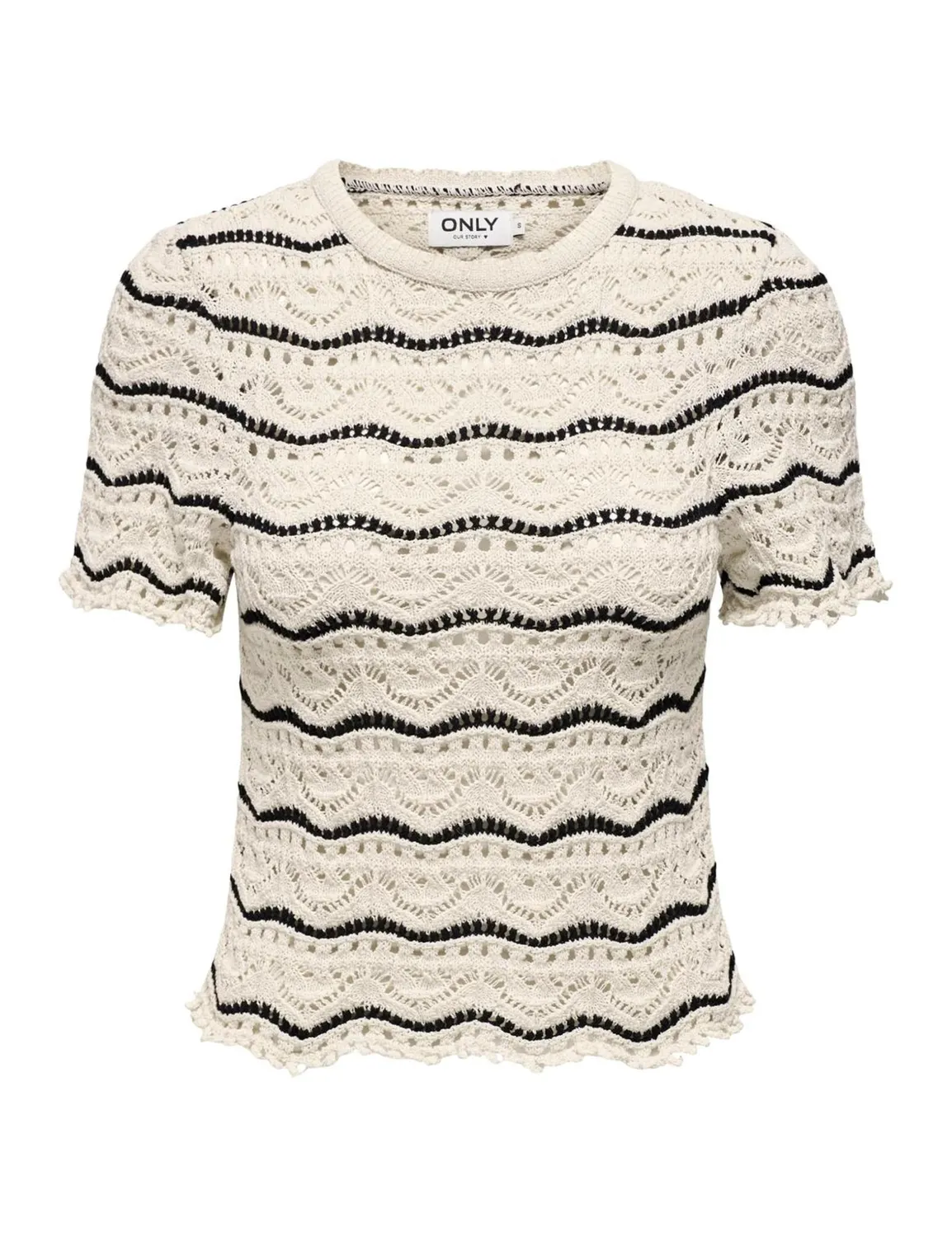 ONLY Onlannasofia Maglia Donna Manica Corta Righe