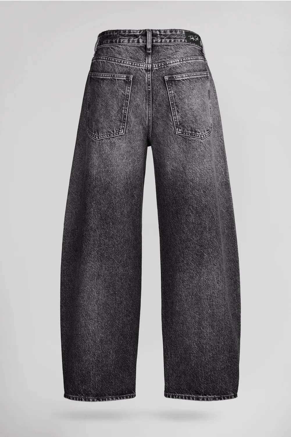 Teddy Smith Bea jeans donna nero barrel cotone