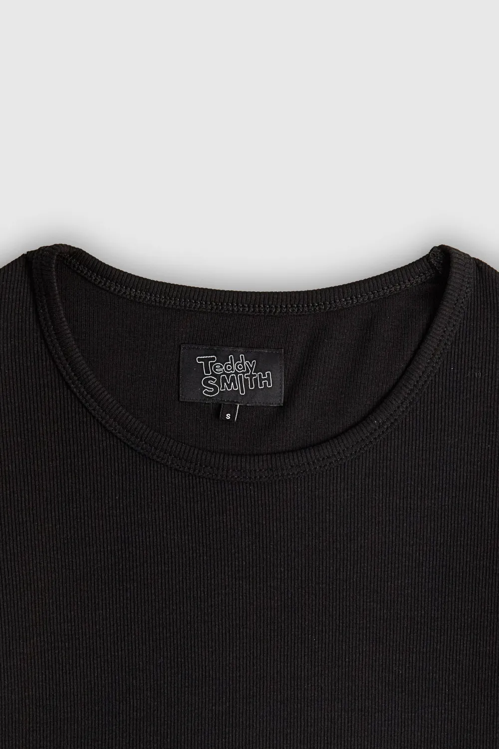 Teddy Smith T-Rema t-shirt costine nero donna