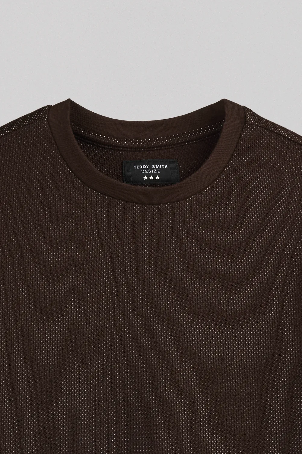Teddy Smith T-Noam T-shirt Uomo Prugna Piqué Cotone