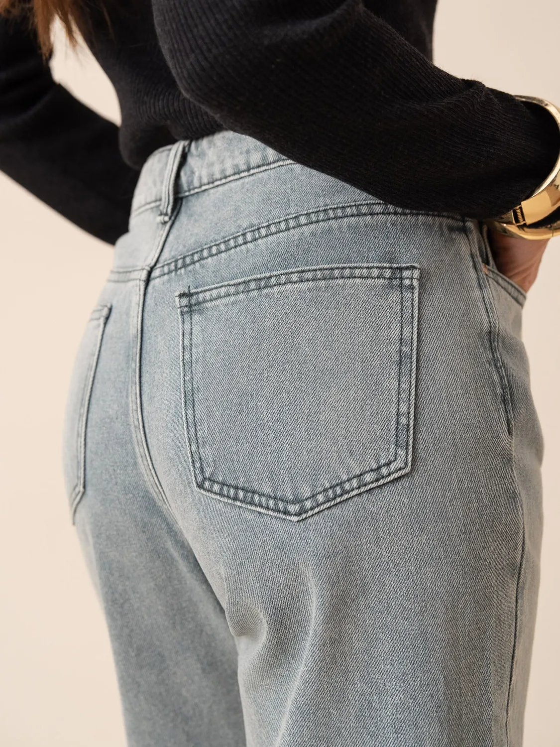 Oraije Raphael jeans straight loose verde