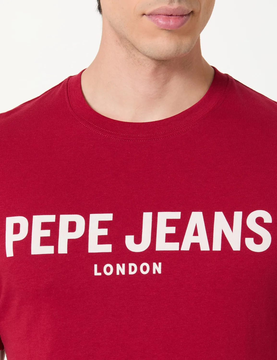 Pepe Jeans Basic Big Logo T-Shirt Uomo Slim Cotone