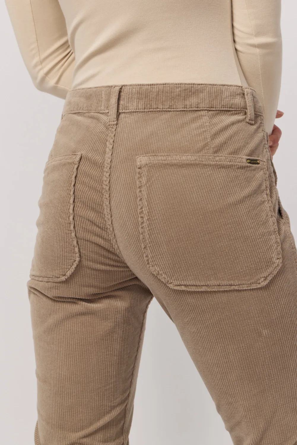 Acquaverde Pierce pantaloni Argile in velluto
