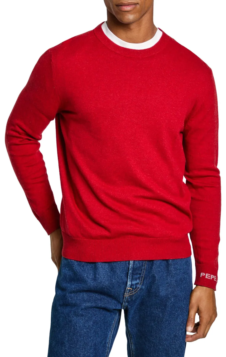 Pepe Jeans New Andre Crew Neck maglione uomo tinta unita