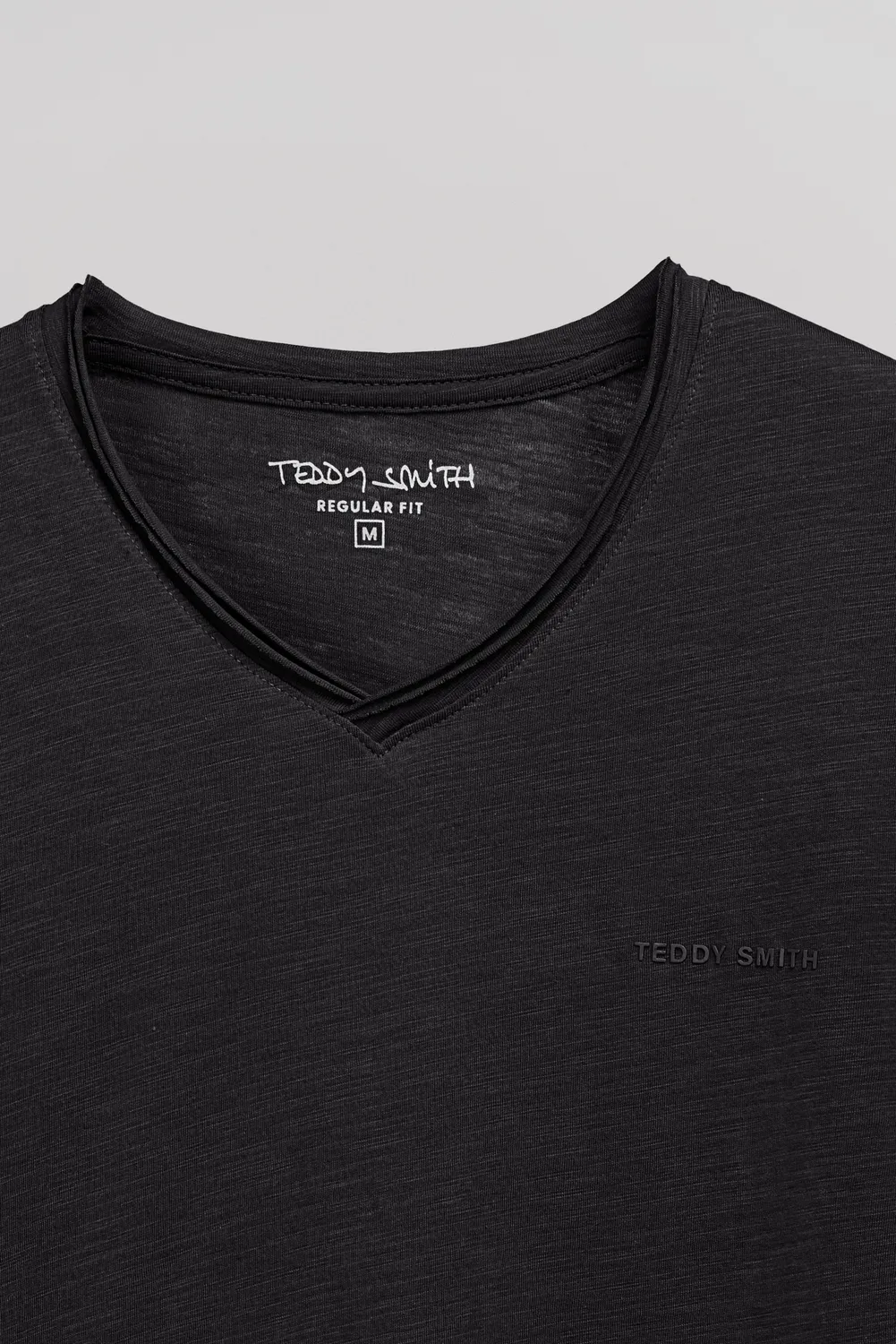 Teddy Smith T-Gildas MC t-shirt uomo Charbon scollo V