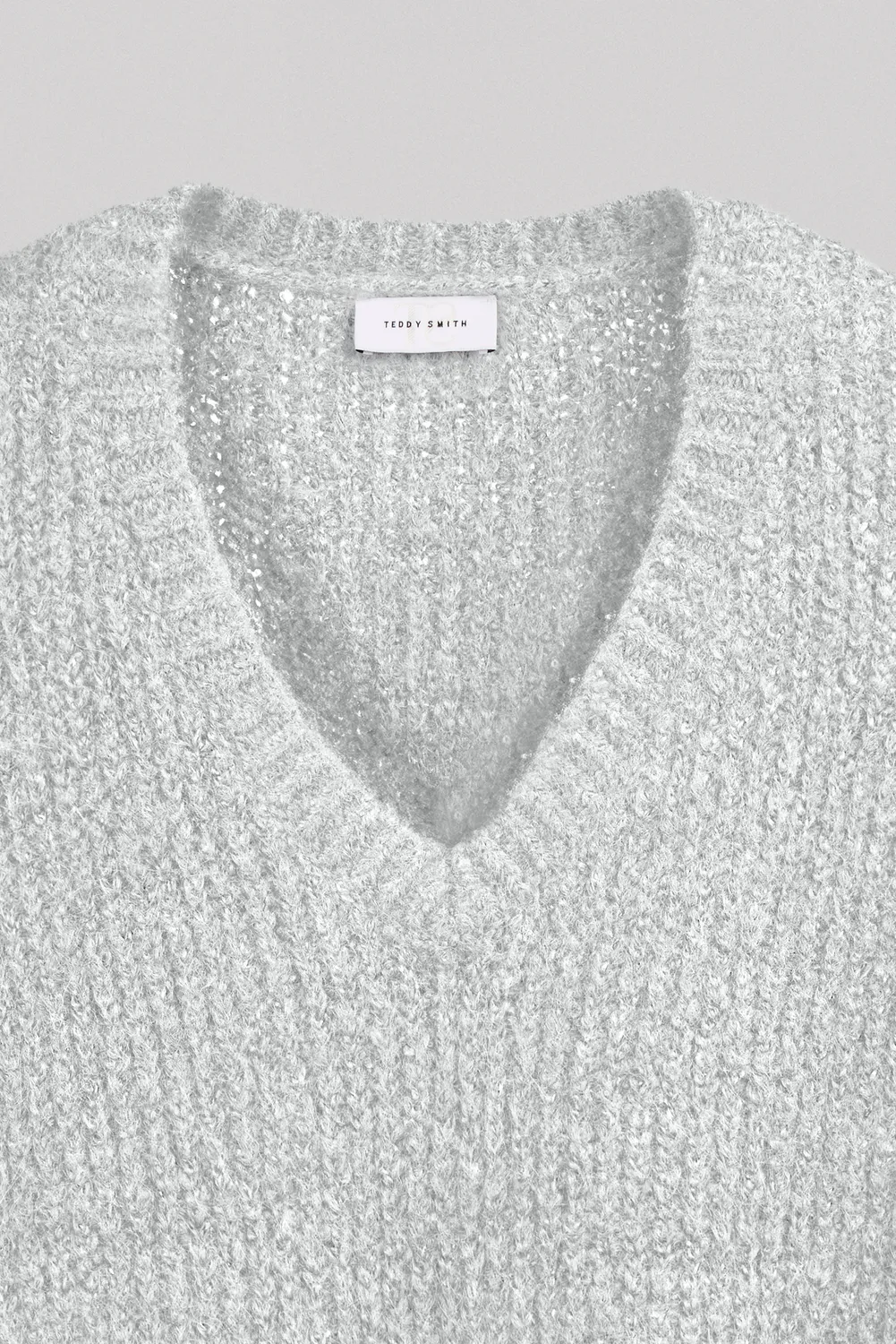 Teddy Smith P-Malia gilet donna grigio fluffy oversize