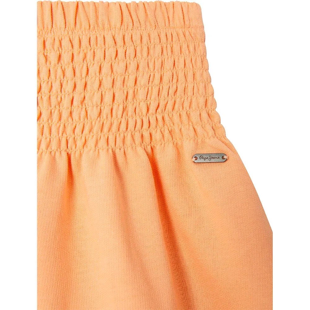 Pepe Jeans Giz gonna felpa beige pesca elastico in vita