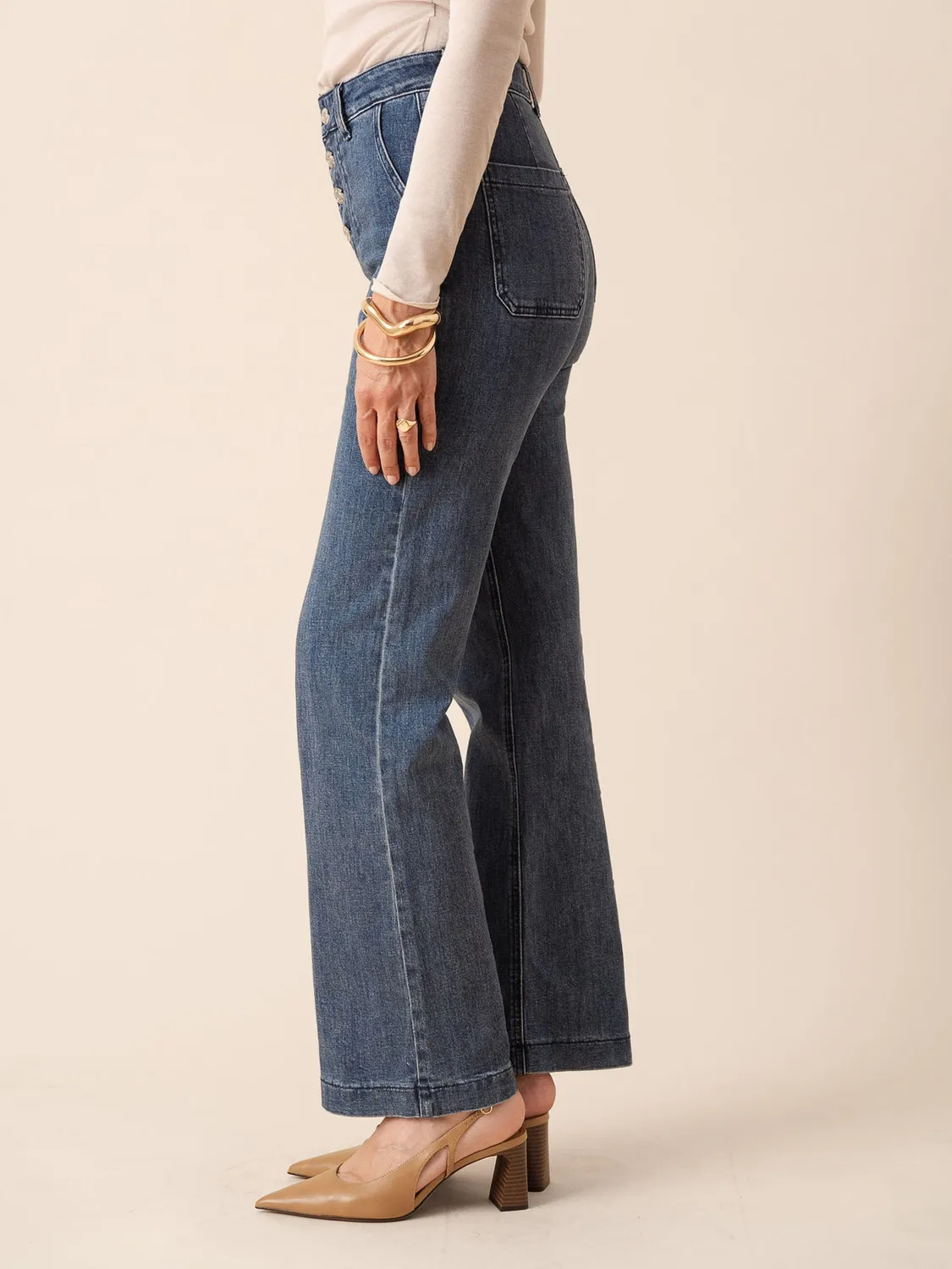 Oraije Pauline jeans bootcut blu stone