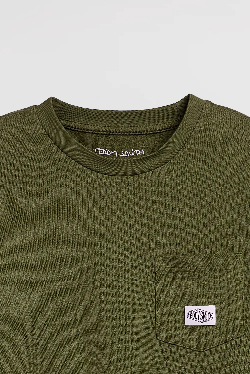 Teddy Smith T-Jameson maglietta uomo kaki manica lunga