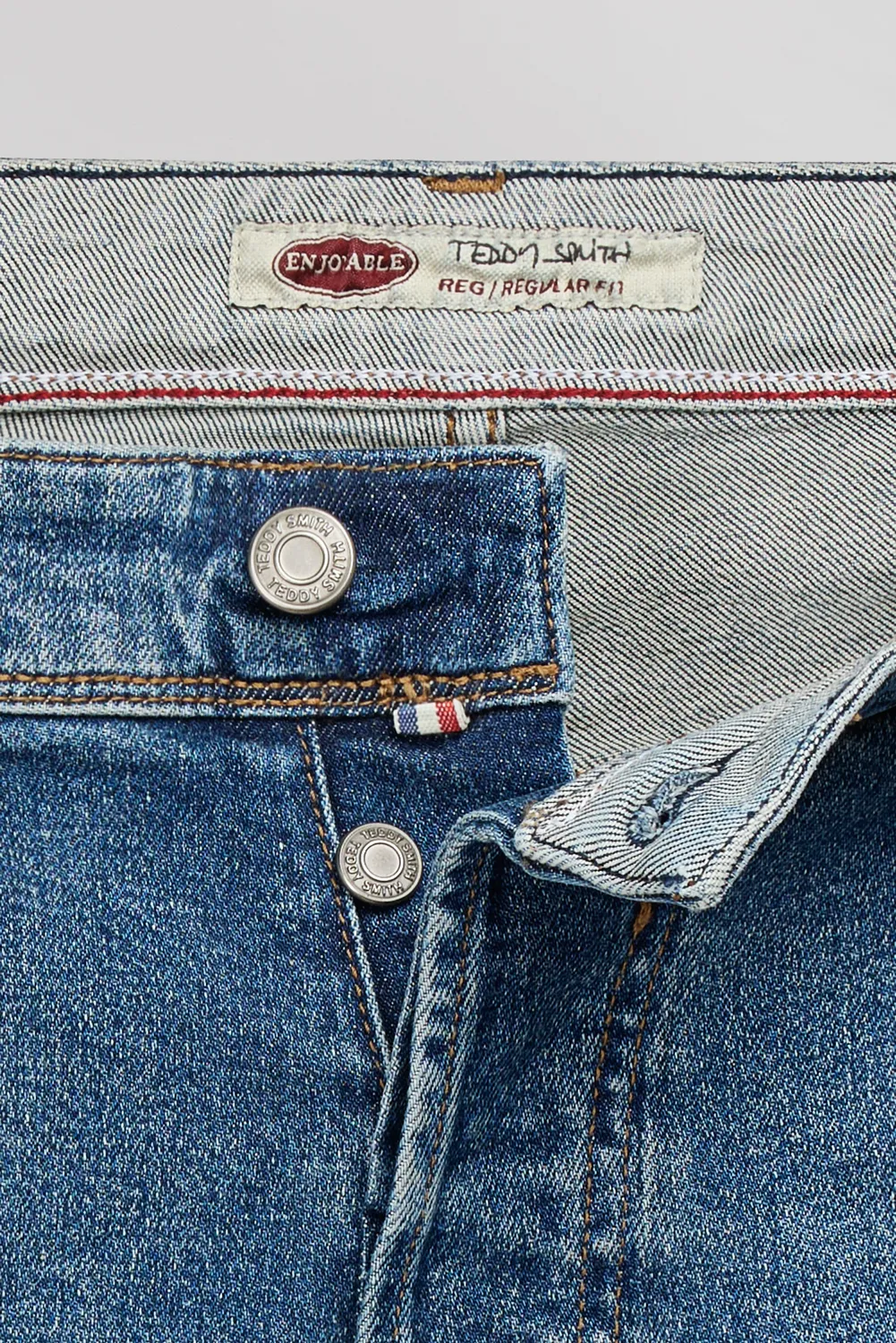 Teddy Smith Reg L32 jeans uomo dritto vintage dark denim
