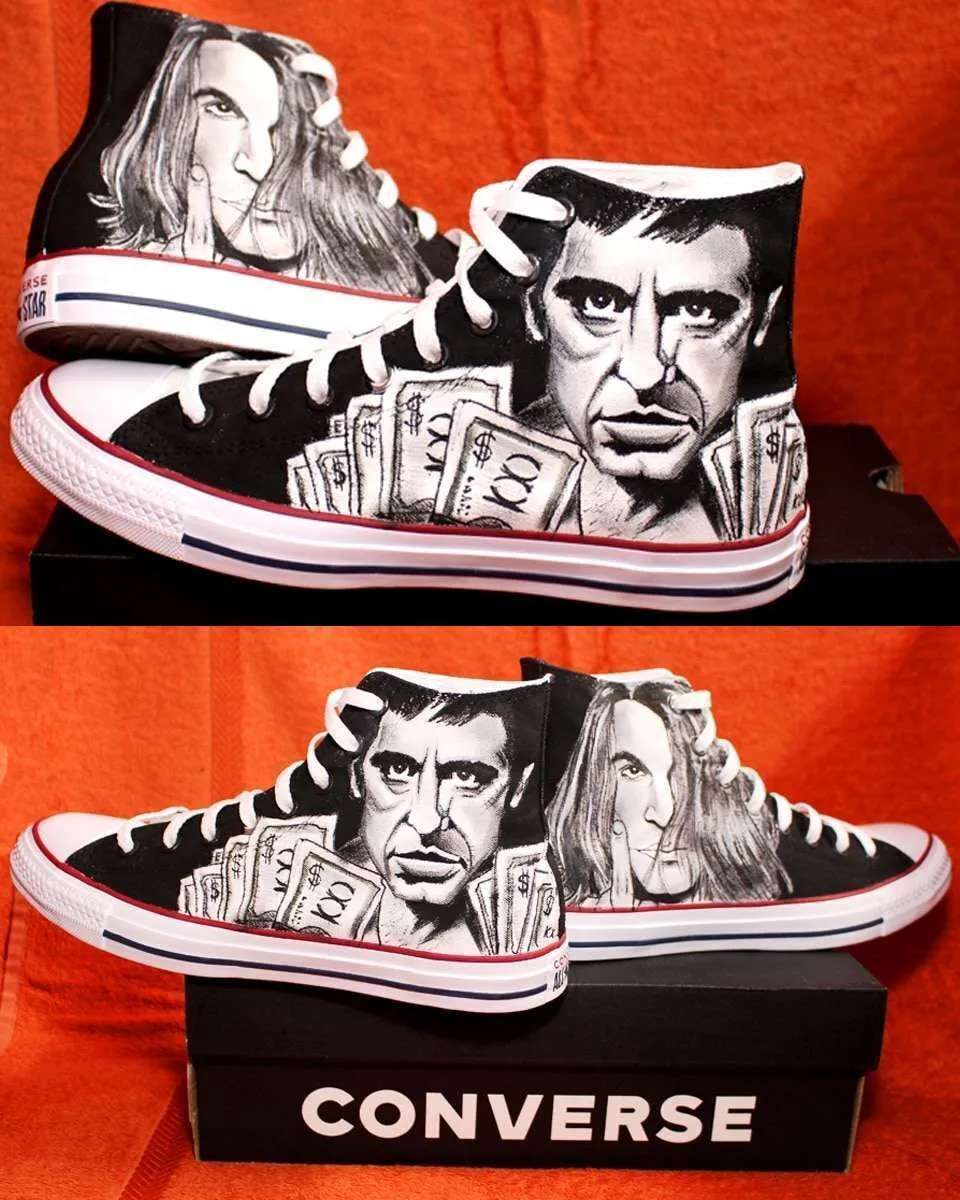 Never Say Never All Star Scarface Blow converse dipinte