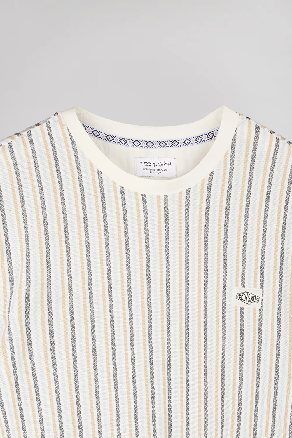 Teddy Smith T-Jacko MC Middle White t-shirt righe cotone