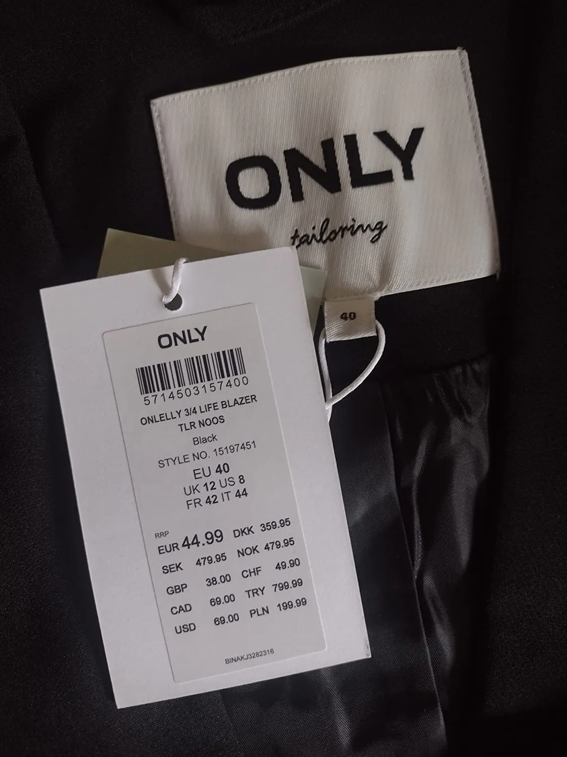 ONLY ONLELLY blazer donna taglia 48
