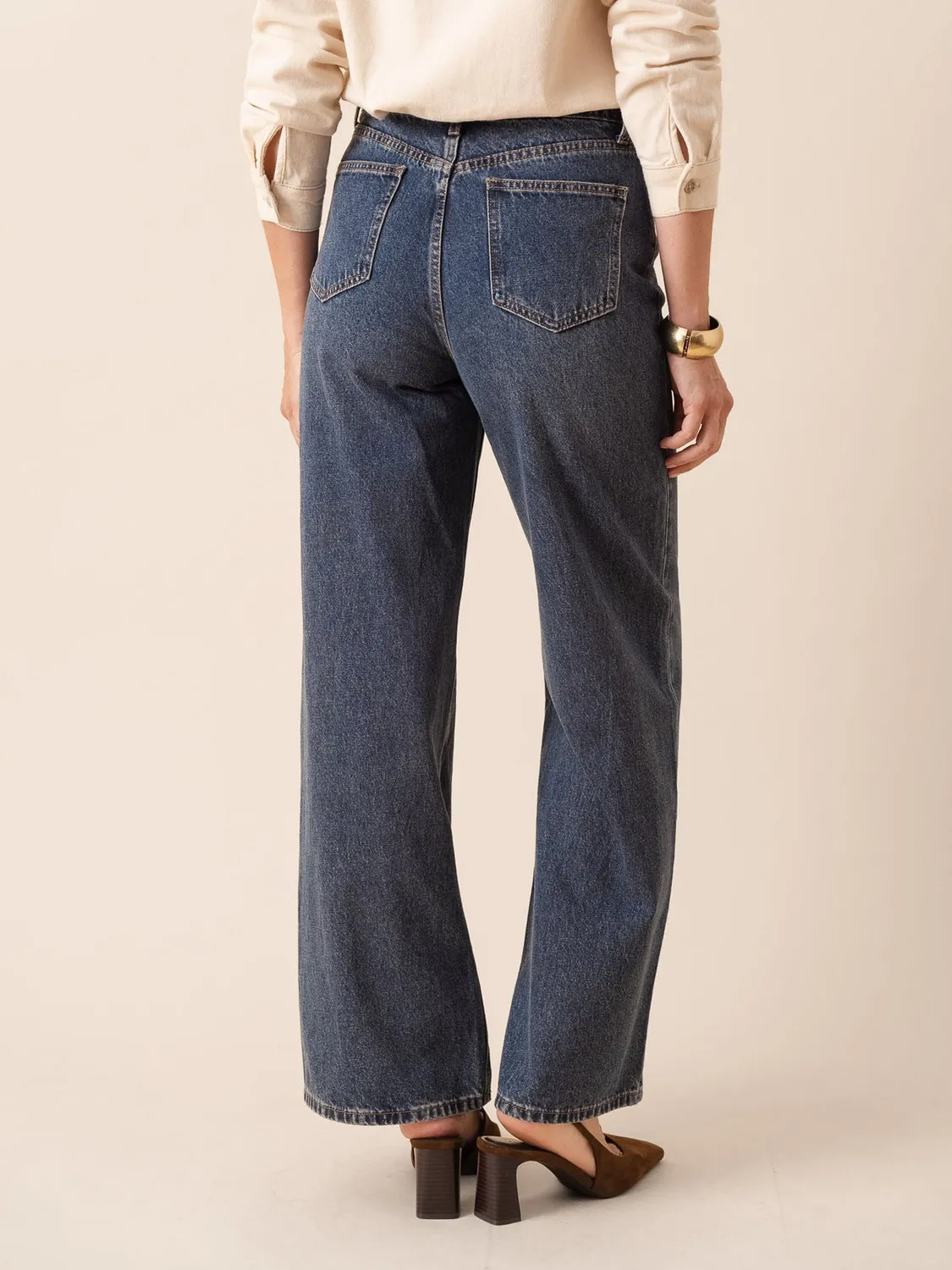 Oraije Celestin Jeans Wide Donna Blu Scuro Premium