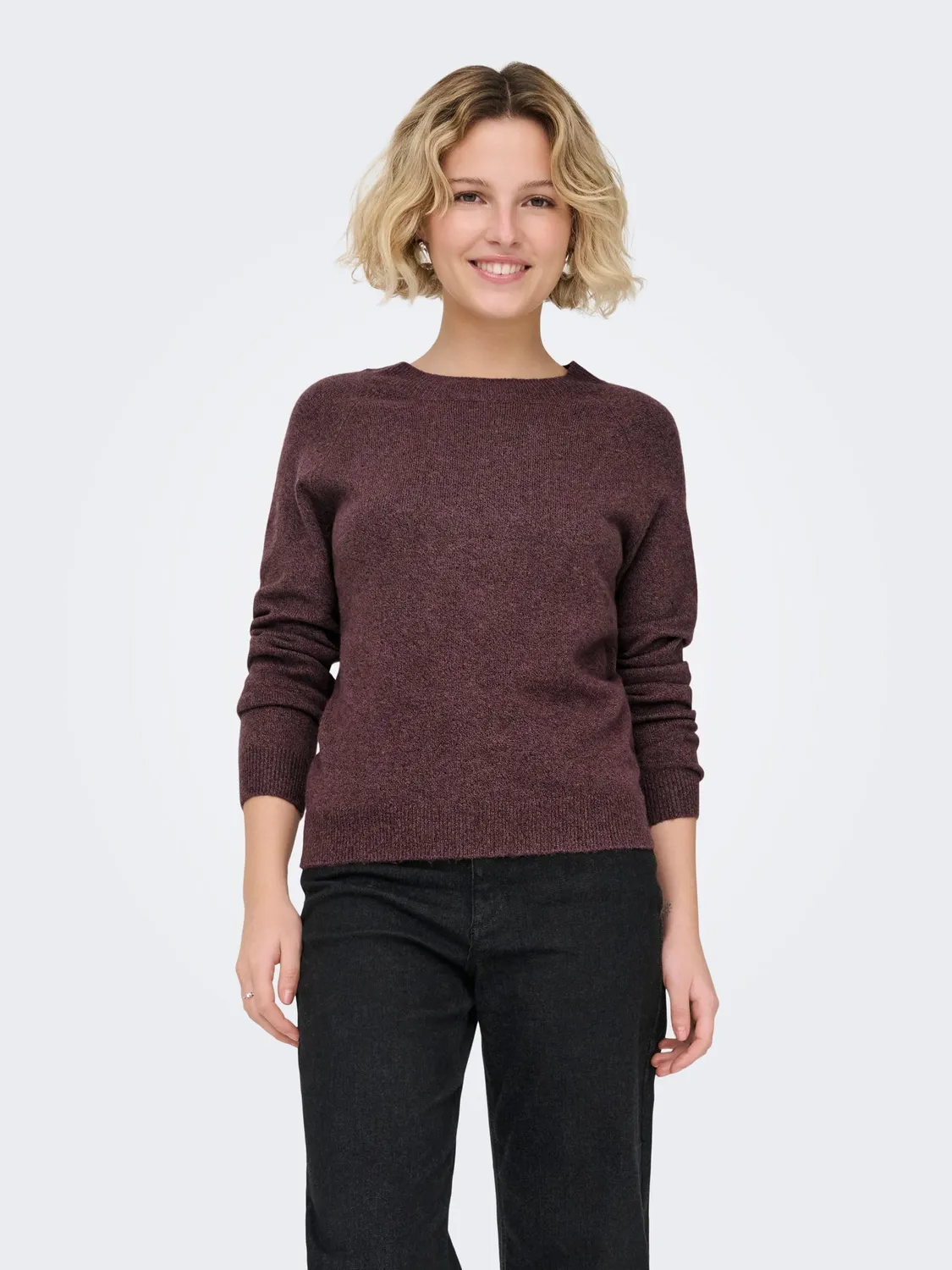 ONLY ONLRICA Pullover Rose Brown collo alto