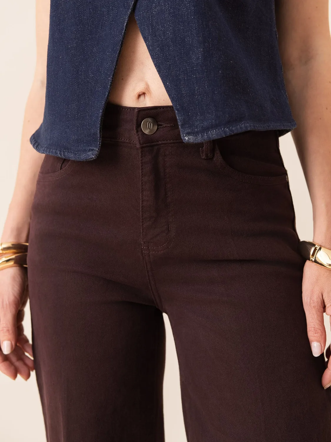 Oraije Vienna jeans wide melanzana regular