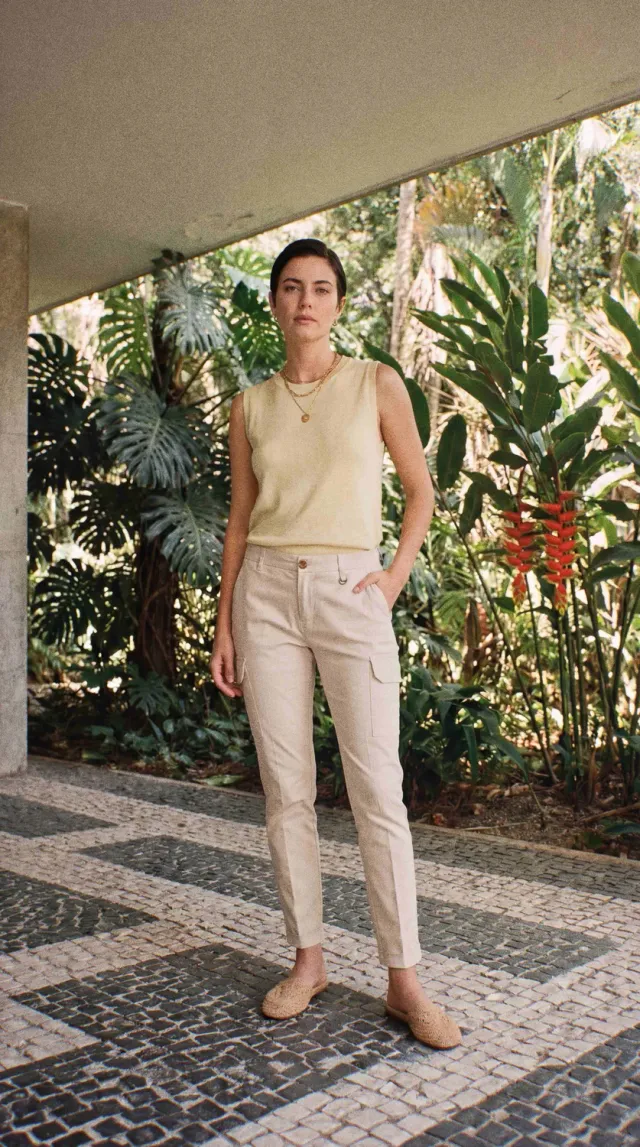 Mason's Chile City Pantalone Cargo Donna Beige Medio Slim