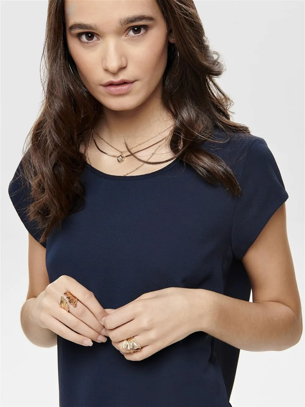 ONLY Onlvic Top Donna Fluido con Zip