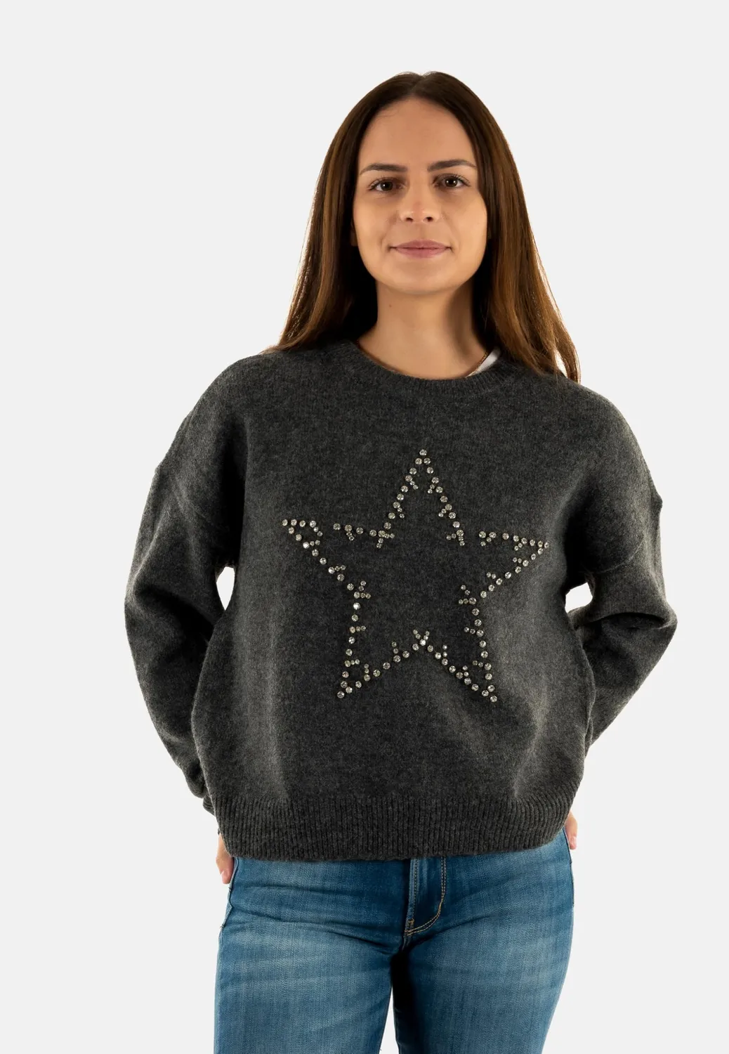 ONLY Onlrenata pullover maglione donna L grigio mélange