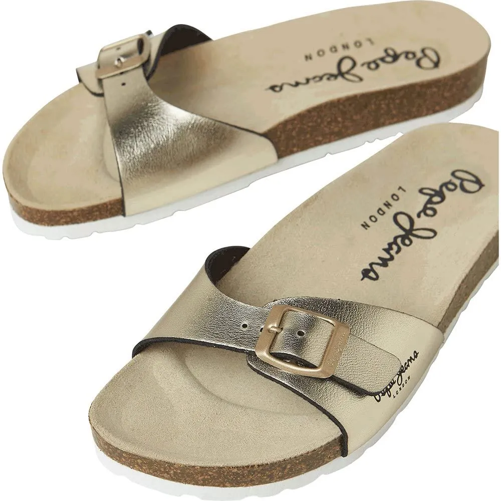 Pepe Jeans Oban Metal W sandali giallo dorato sughero
