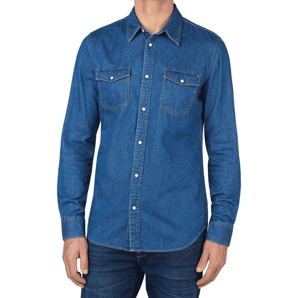 Pepe Jeans Hammond camicia jeans uomo blu denim-ht8