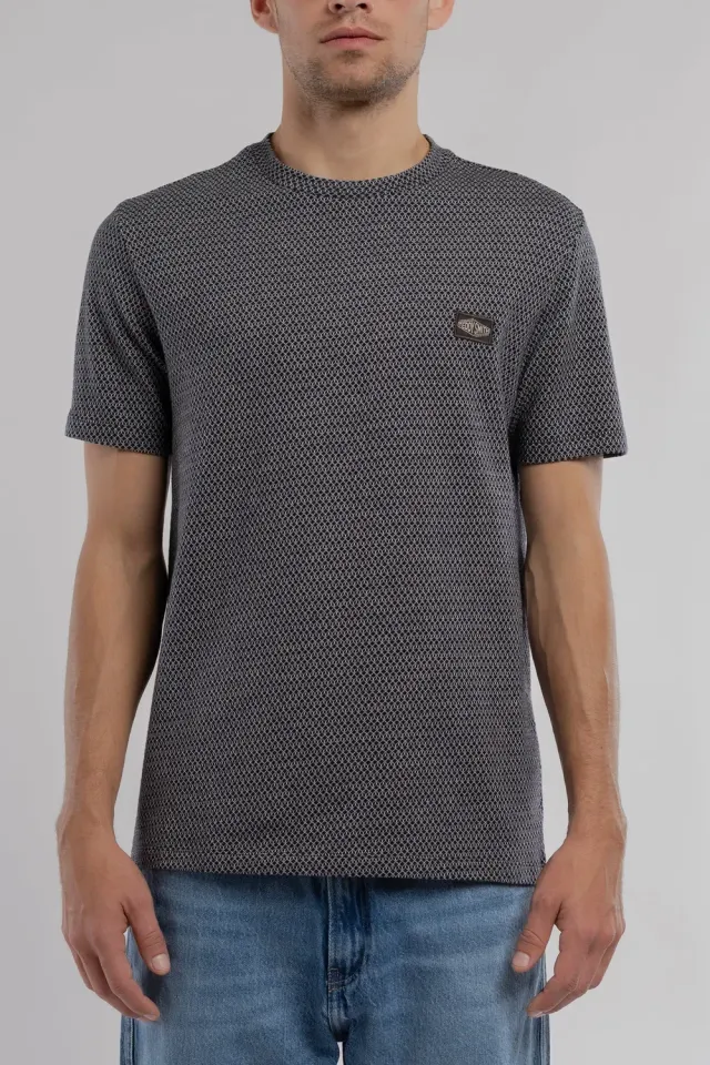 Teddy Smith T-Joos maglietta navy jacquard uomo