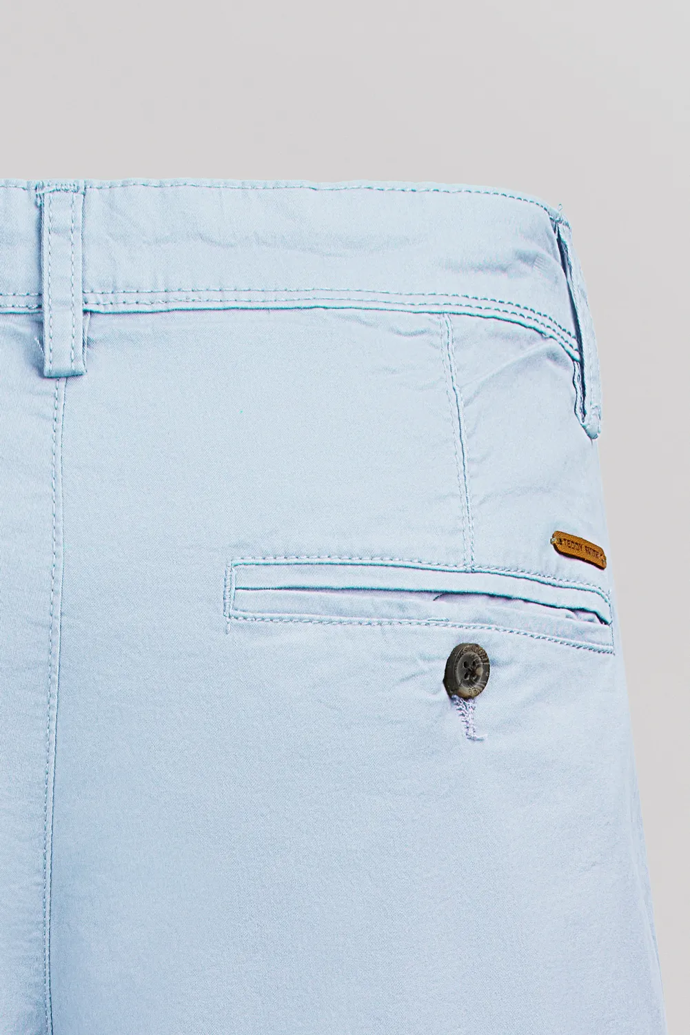 Teddy Smith Chino bermuda pastel blue cotone