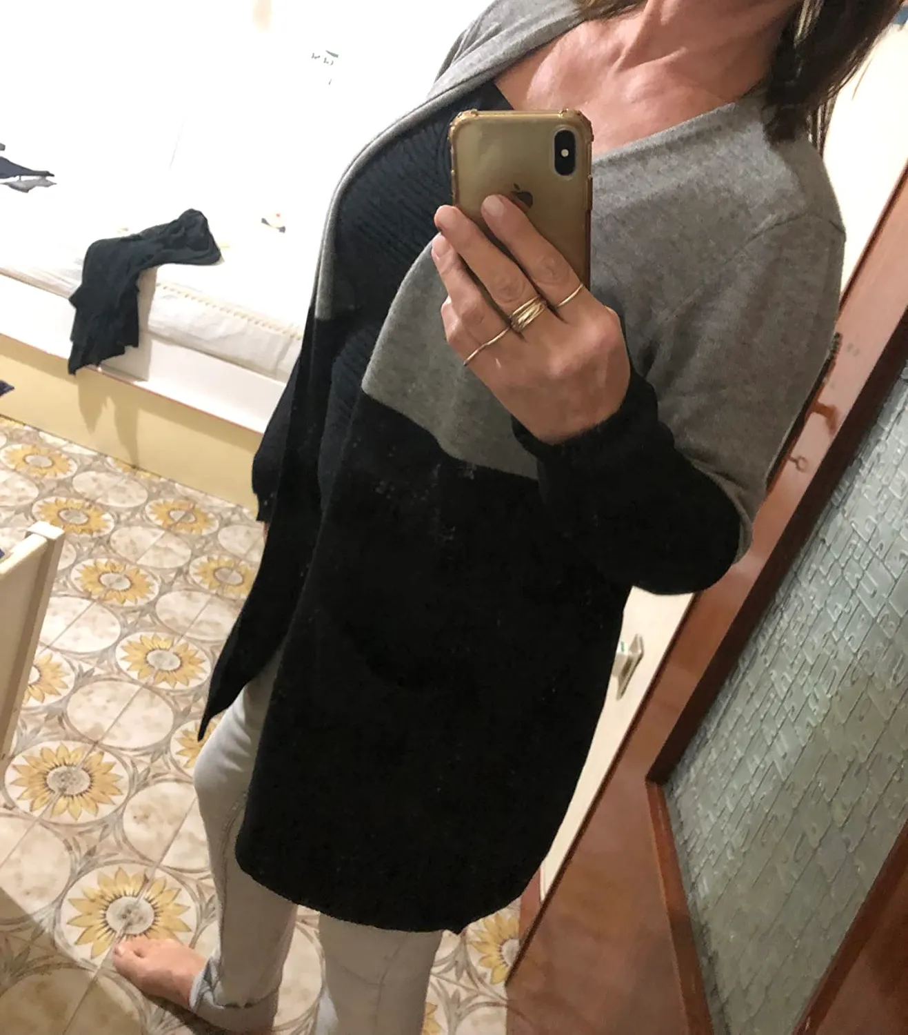 Only Onlqueen cardigan donna aperto maglia morbida