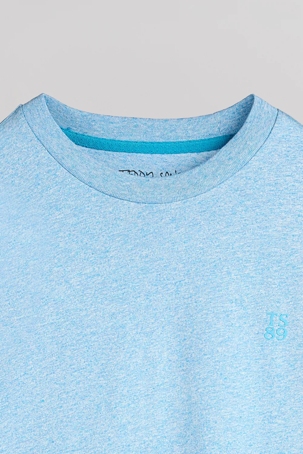 Teddy Smith T-Narvik MC T-Shirt Uomo Blu Maniche Corte Cotone